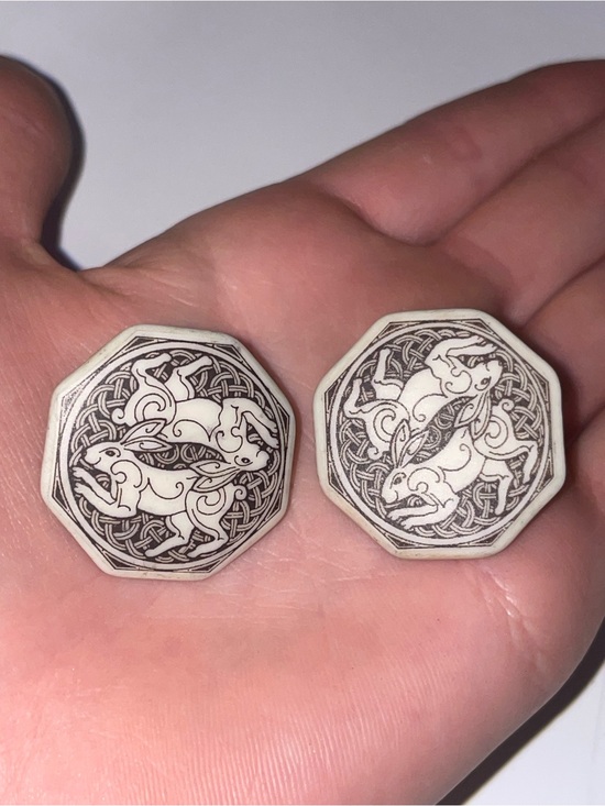 Jewelry - Octagonal Celtic Rabbit Earrings — RARE find